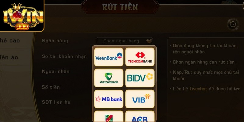 Rút Tiền Iwin - Các Bước Rút Tiền Cho Người Chơi Mới 2 Các bước được hướng dẫn chi tiết để thực hiện giao dịch rút tiền Iwin